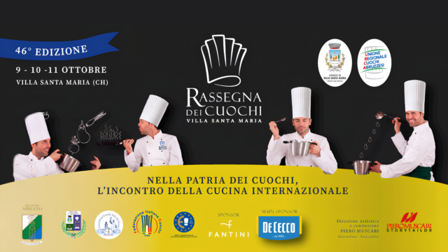 Villa Santa Maria si prepara ad accogliere la 46ª edizione della Rassegna dei Cuochi, in programma dal 9 all’11 ottobre 2026. Villa Santa Maria si prepara ad accogliere la 46ª edizione della Rassegna dei Cuochi, in programma dal 9 all’11 ottobre 2026.